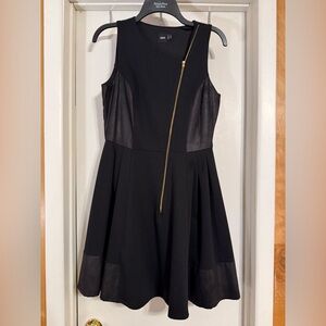 ASOS faux leather side zip dress